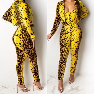 Sexy yellow black two piece